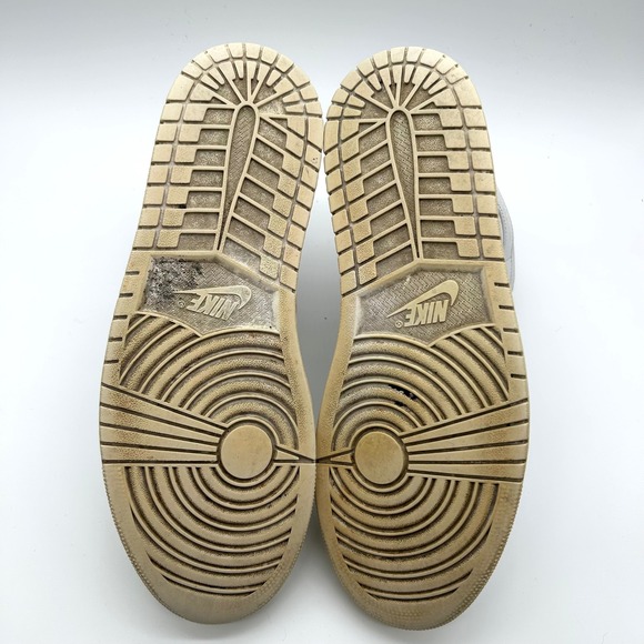 Nike Air Jordan 1 Mid Sneakers Mens 12 Triple White Basketball Shoes 554724-130 - Picture 9 of 11